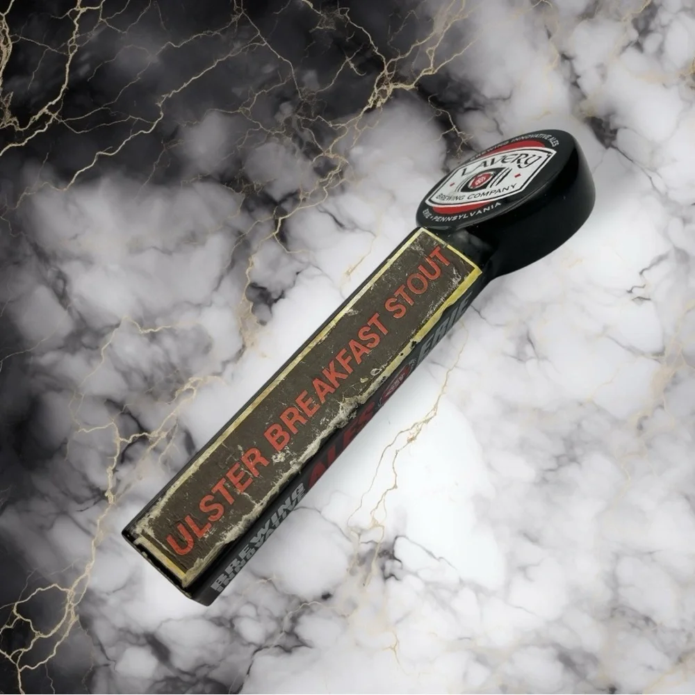 Lavery Brewing Company Ulster Breakfast Stout Tap Handle Erie Pa Breweriana